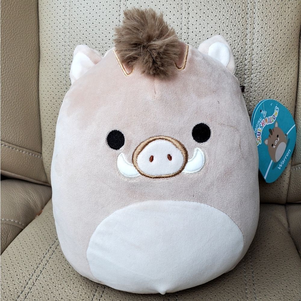 7-8" Squishmallow Warren the Warthog Boar Kellytoy Soft Plush Easter gift toy